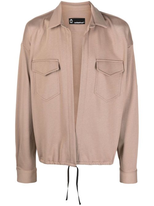 Open-front drop-shoulder jacket - Neutrals