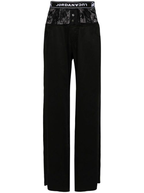 Audit logo-waistband trousers - Black