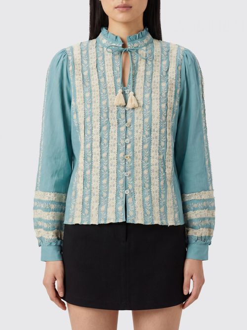 Shirt Woman color Gnawed Blue