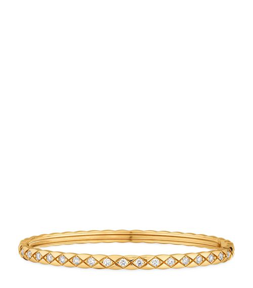 Yellow Gold and Diamond Coco Crush Bangle