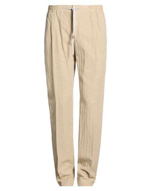 Man Pants Beige Size 34 Lyocell, Linen, Cotton