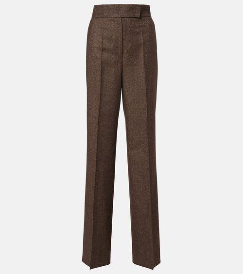 Virgin wool straight pants