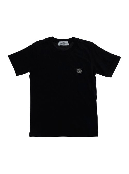 Logo-Embroidered Cotton T-Shirt — Black