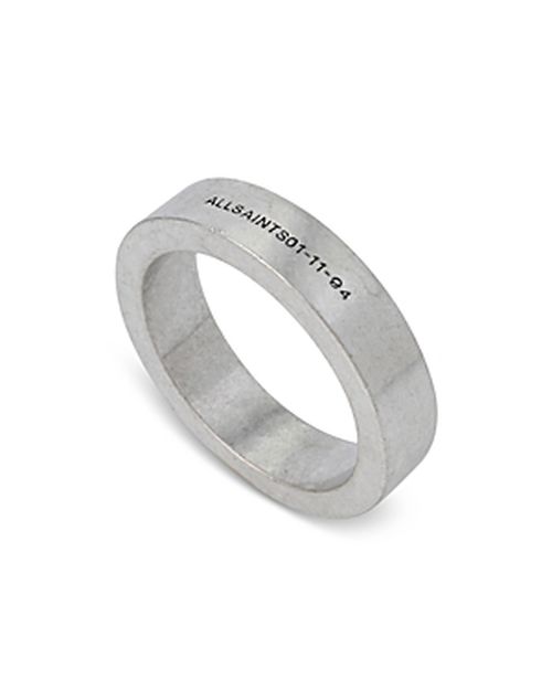 Logo Band Ring in Sterling Silver