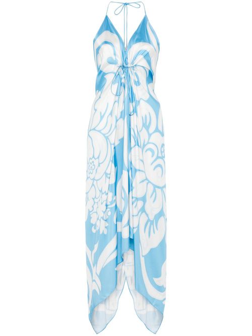 Graphic-print dress - Blue