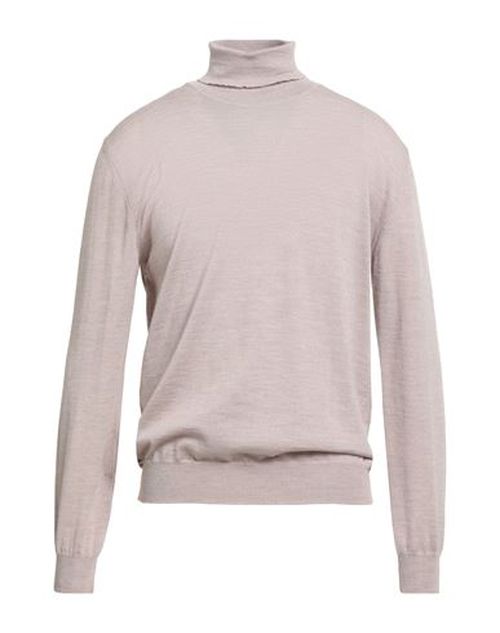 Man Turtleneck Taupe Size 50 Virgin Wool