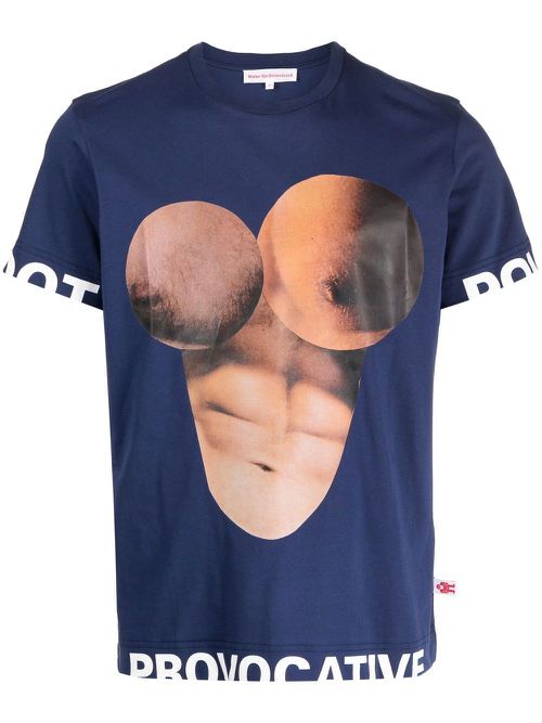 Walter Van Beirendonck T-shirt met print - Blauw