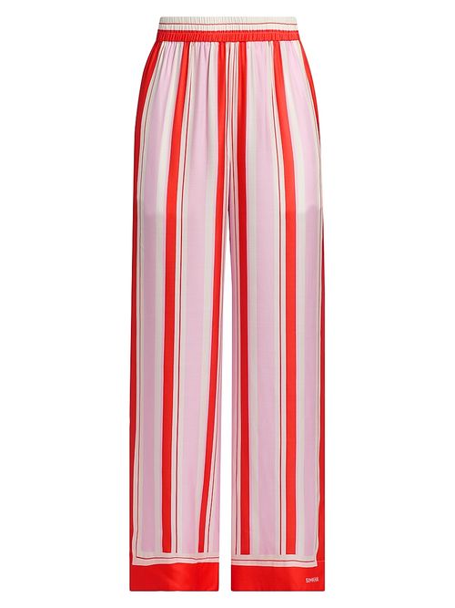 Women's Zuna Striped Silk-Blend Pajama Pants - Tulip Stripe
