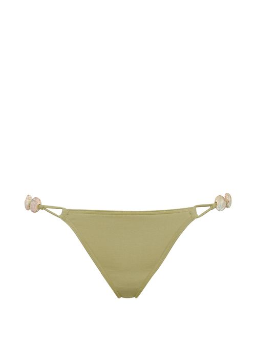 Beaded Straps Bikini Bottom — sage