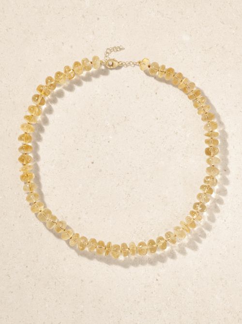 14-karat Gold Citrine Necklace - Yellow