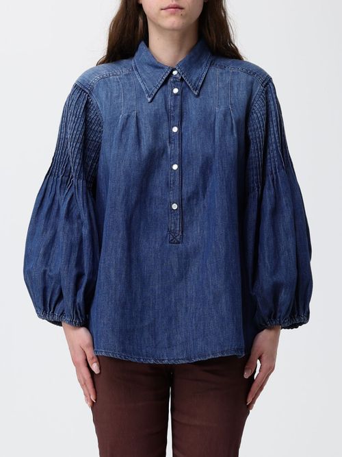 Shirt Woman color Denim