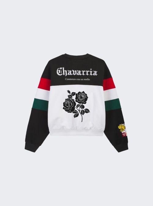 X Willy Chavarria Crewneck Sweatshirt Black And White