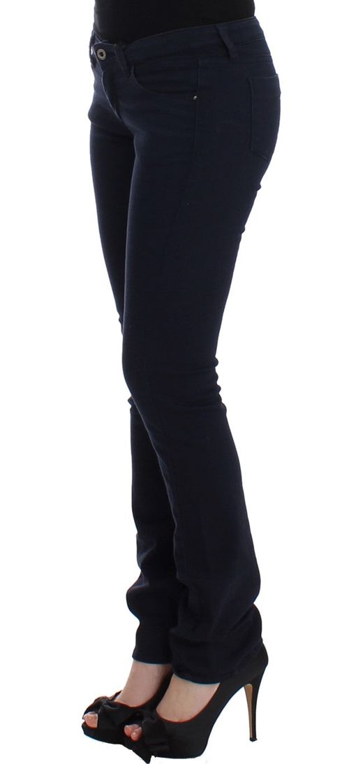 Straight Leg Cotton Jeans — Navy