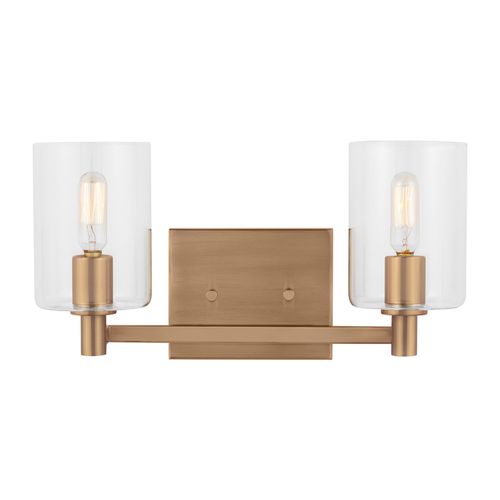 Fullton 2-Light Bathroom Vanity Light in Satin Bra