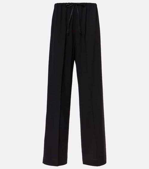 Wool straight pants