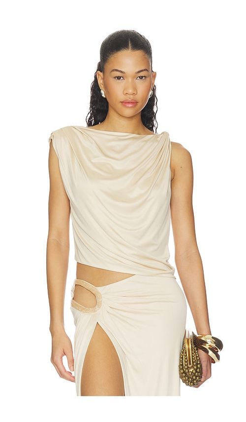 MAY MASHIAH Rylee Top in Beige. - S also in XS