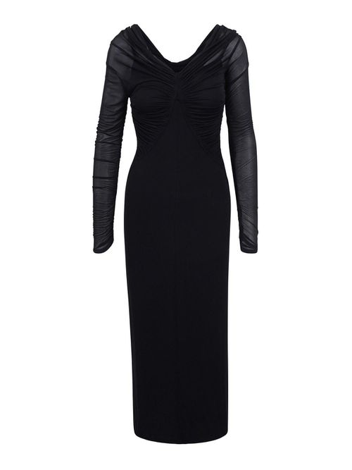 Long Locri dress in draped jersey