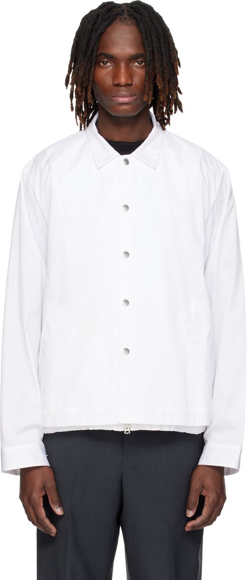 Off-White Poplin Blouson Jacket