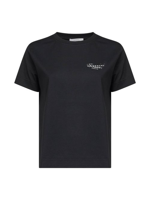 Logo Stamp Print T-Shirt — Black