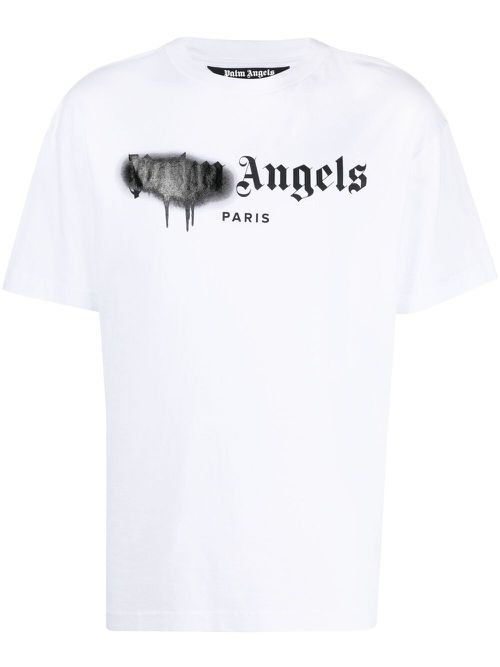Paris logo-print T-shirt - White