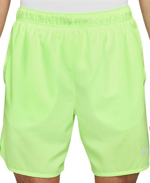 "Men's Challenger Dri-fit Brief-Lined 7"" Running Shorts - Lime Blast/reflective Silver"
