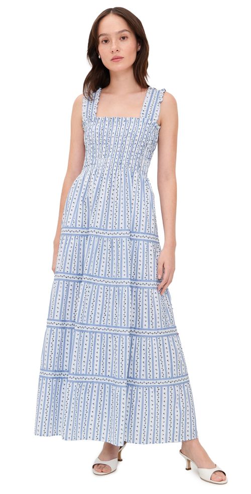 The Kimmy Maxi Dress Petal Stripe Blue