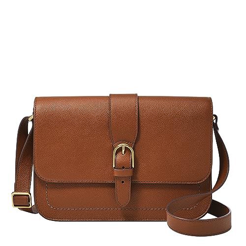 Fossil Women's Zoey Leather Large Flap Crossbody Purse Handbag