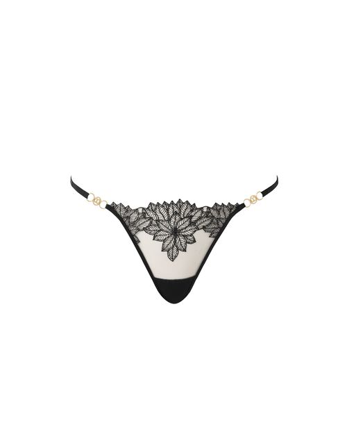 Bluebella Inaya Sheer Floral Panty Black