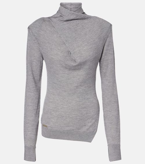 Virgin wool turtleneck sweater
