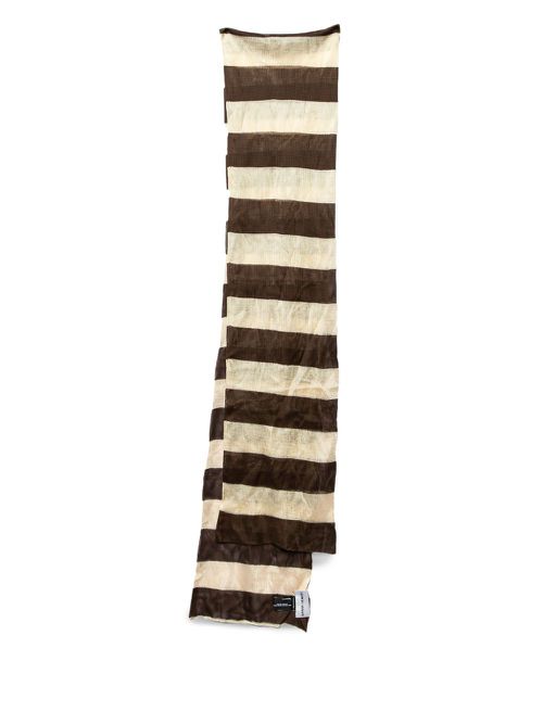 Striped scarf - Brown