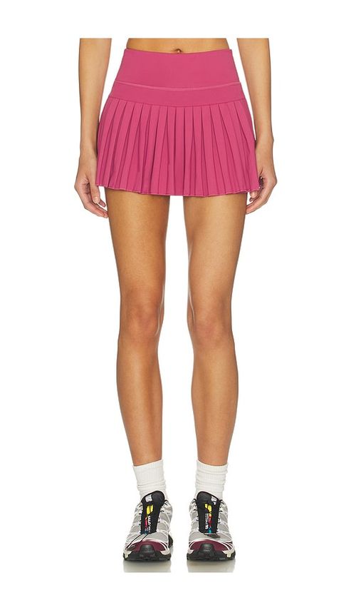 Gold Hinge Pleated Tennis Skirt in Blush. S. Also in XS