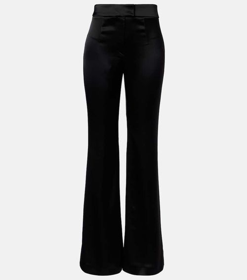 Julianne high-rise satin flared pants
