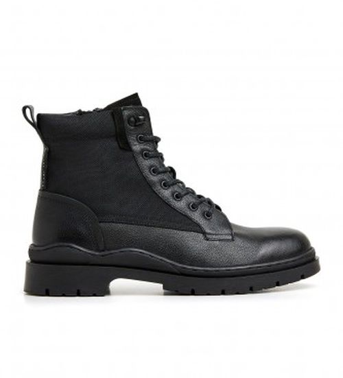 Pepe Jeans for man. PMS50234 Brad Leather Ankle Boots black (42), 1 to 3 cm, Zip, Casual