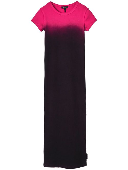Grunge spray-effect T-shirt dress - Black