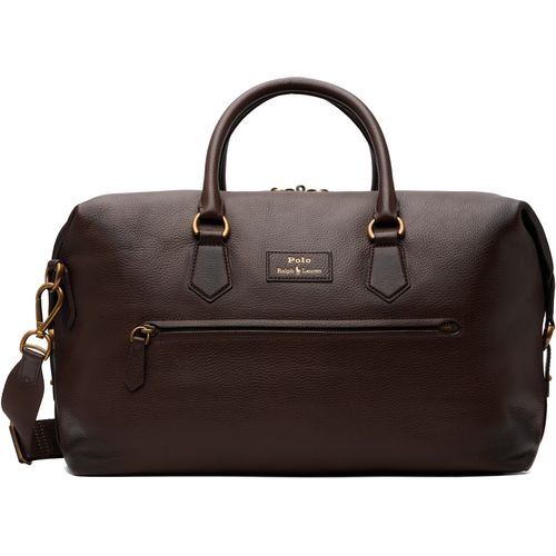 Brown Pebbled Leather Duffle Bag