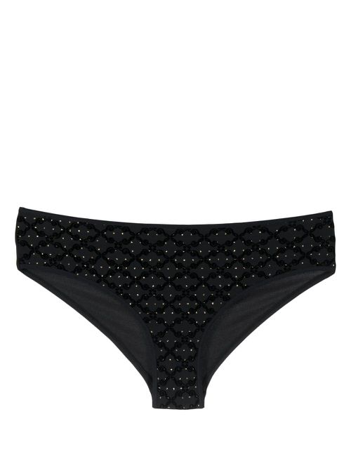 Calliope devoré-effect Brazilian briefs - Black