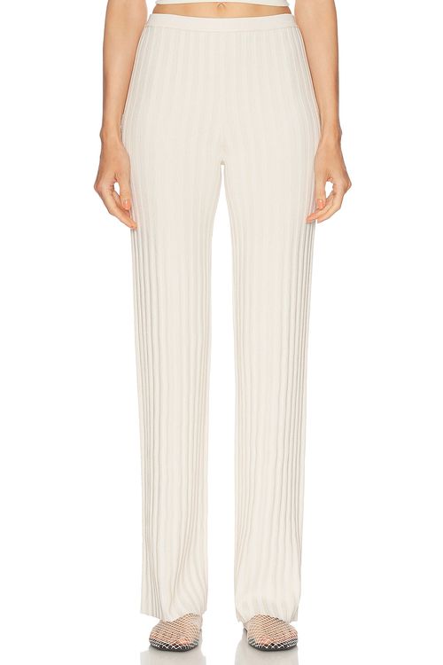 Zankov Margeux Pant in Pebble & White Multi - White.  XS/S also in