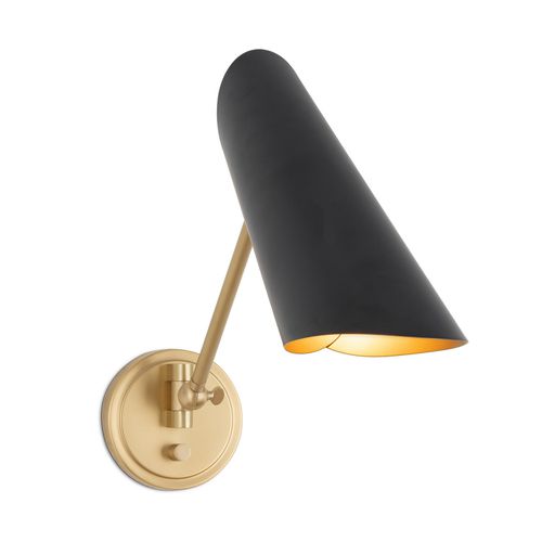 Blackened Brass Wall Sconce from the Vest Collection
