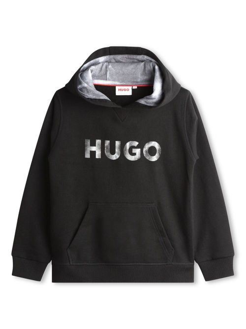 Logo-print hoodie - Black