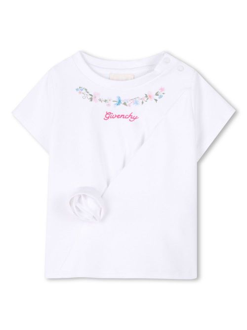 Logo-embroidered T-shirt - White