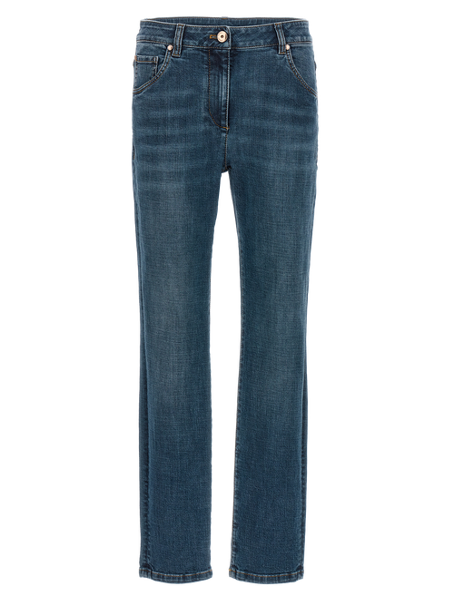 Stretch Cotton Jeans — Blue