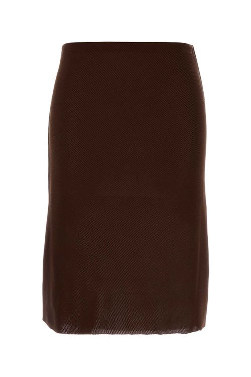 Silk Skirt — Brown