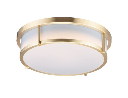 Satin Brass Two Light Flush Mount from the Rogue E26 Collection