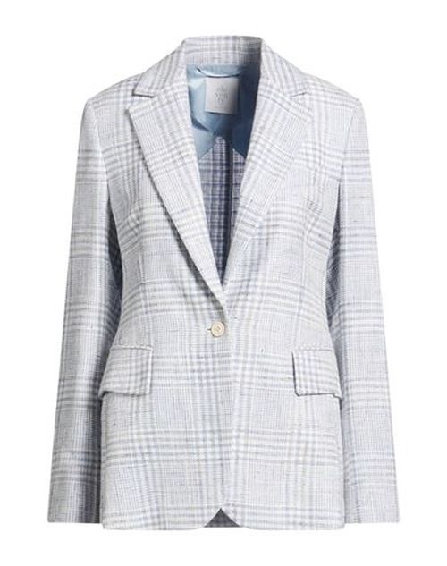 Woman Blazer Sky blue Size 2 Viscose, Wool, Linen