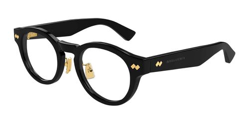 Bottega Veneta BV1356OA Asian Fit 001 Men's Eyeglasses Black Size 49 (Frame Only) - Blue Light Block Available