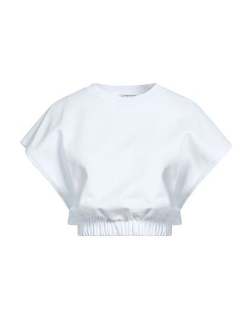 Woman Sweatshirt White Size XS Cotton, Elastane