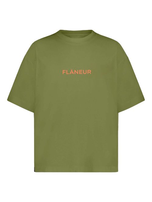 FLÂNEUR logo-print T-shirt - Green