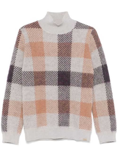 Check-pattern sweater - Grey