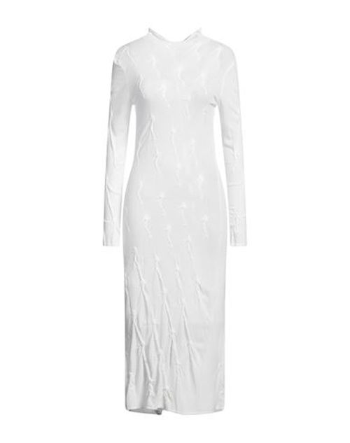 Christina Seewald Woman Midi dress White Size L Viscose, Elastane, Polyamide