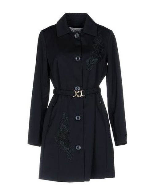Woman Overcoat & Trench Coat Midnight blue Size 8 Polyester, Cotton, Elastane